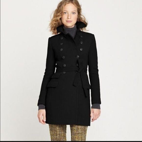 J. Crew Double Cloth Townhouse Trench Wool Double Breasted Coat - Picture 1 of 7